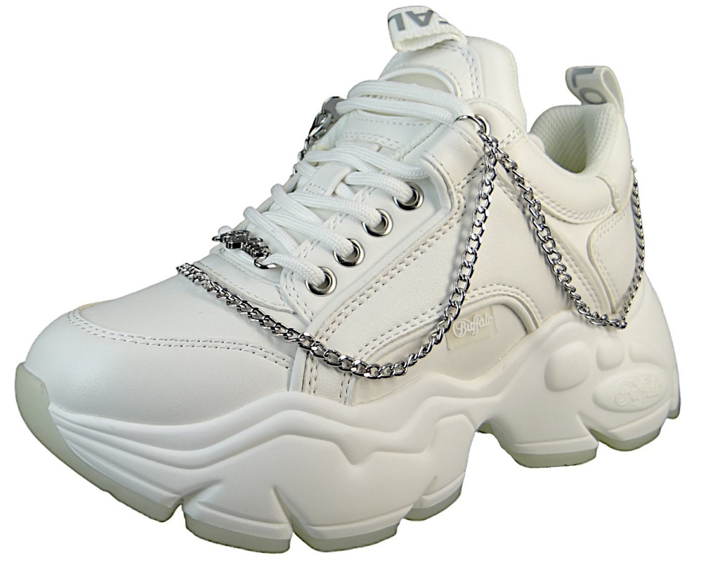 Buffalo 1636055 Binary Chain 5.0 White/Silver Sneaker von Buffalo