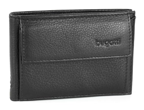 Bugatti Sempre Geldbörse mit Münzfach, 10 cm, schwarz von bugatti