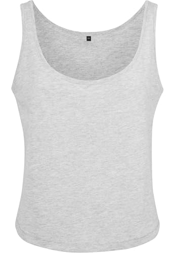 Build Your Brand Ladies Oversized Tanktop - Farbe: Heather Grey - Größe: S von Build Your Brand