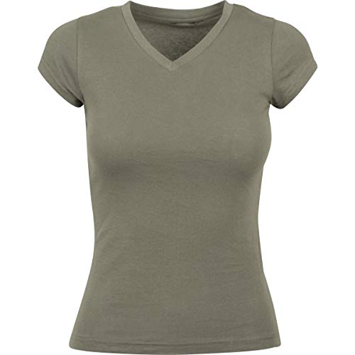 Build Your Brand Damen BY062-Ladies Basic Tee T-Shirt, Olive, XL von Build Your Brand