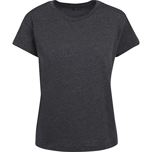 Build Your Brand Damen BY052-Ladies Box Tee T-Shirt, Charcoal, L von Build Your Brand