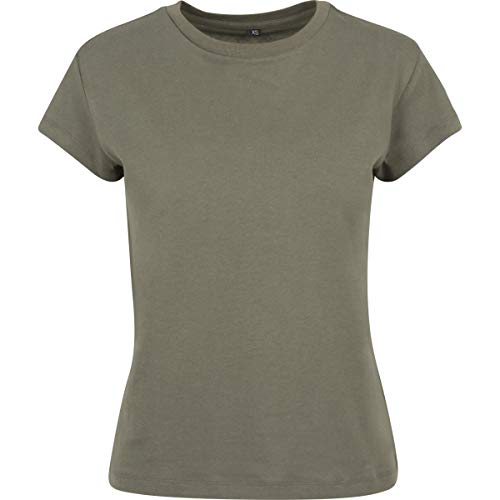 Build Your Brand Damen Ladies Box Tee T-Shirt, Olive, x_s von Build Your Brand