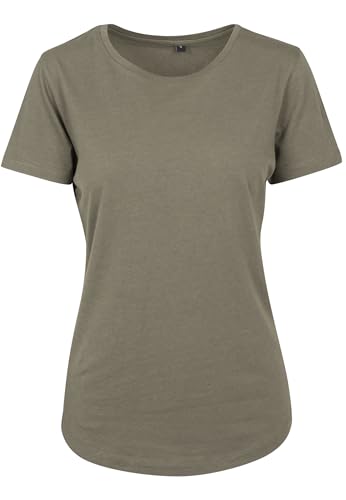 Build Your Brand Damen BY057-Ladies Fit Tee T-Shirt, Olive, L von Build Your Brand