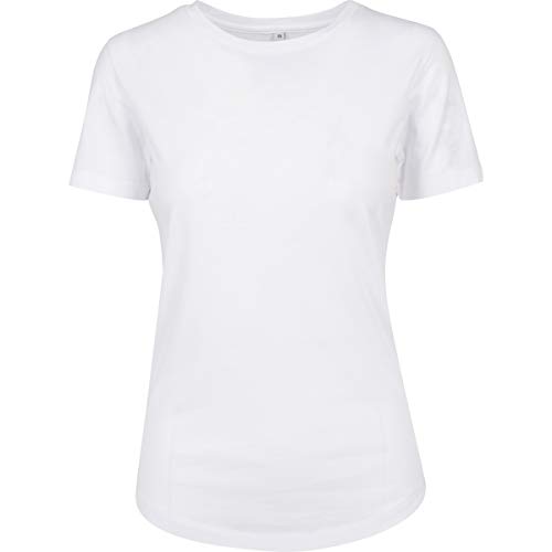 Build Your Brand Damen Ladies Fit Tee T-Shirt, White, M von Build Your Brand
