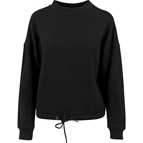 Build Your Brand Damen BY058-Ladies Oversize Crewneck Sweatjacke, Black, L von Build Your Brand