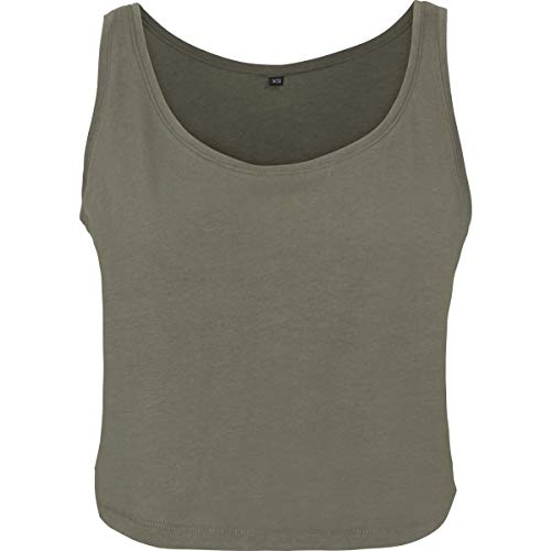 Build Your Brand Damen BY051-Ladies Oversized Tanktop T-Shirt, Olive, XS von Build Your Brand