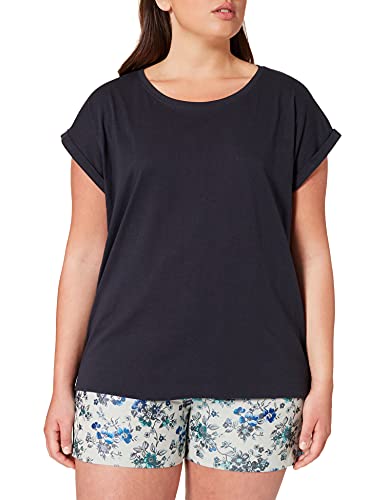 Build Your Brand Damen T-Shirt Ladies Extended Shoulder Tee, Navy, L von Build Your Brand