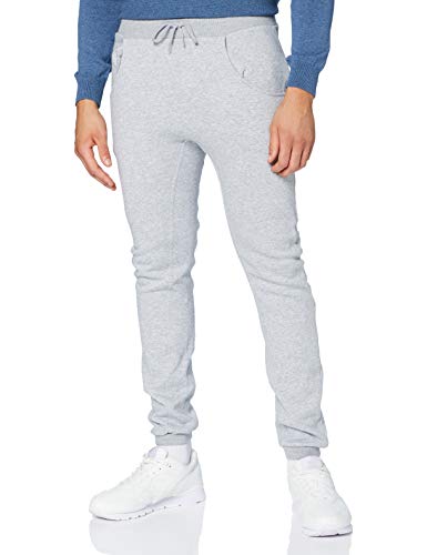 Build Your Brand Herren Heavy Deep Crotch Sweatpants, Grau (Heather Grey), L von Build Your Brand