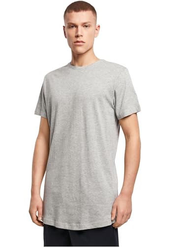 Build Your Brand Shaped Long Tee, Größe:XXL, Farbe:Heather Grey von Build Your Brand