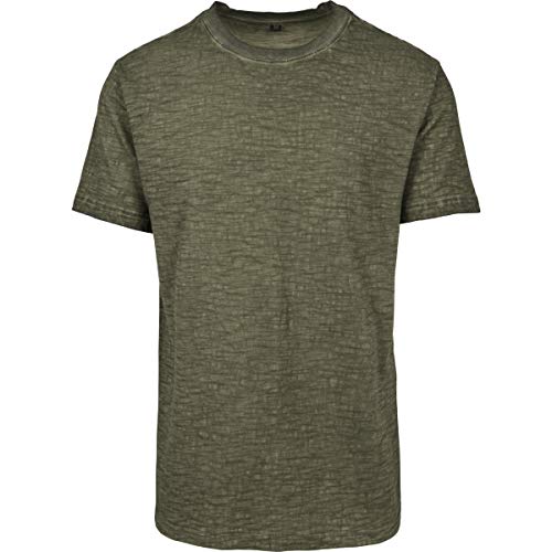 Build Your Brand Herren BY072-Spray Dye Tee T-Shirt, Olive, S von Build Your Brand