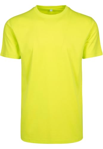 Build Your Brand Herren T-Shirt Round Neck, frozen yellow, M von Build Your Brand