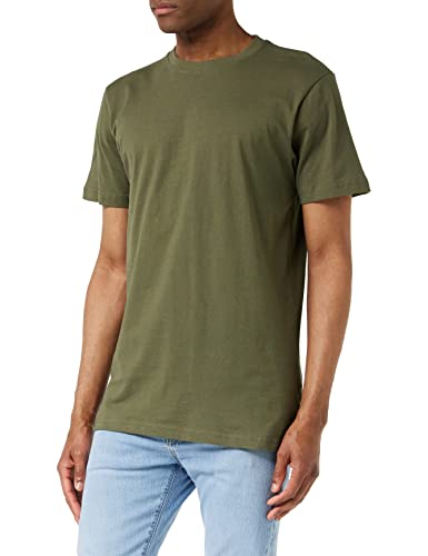 Build Your Brand Herren T-Shirt Round Neck, olive, L von Build Your Brand