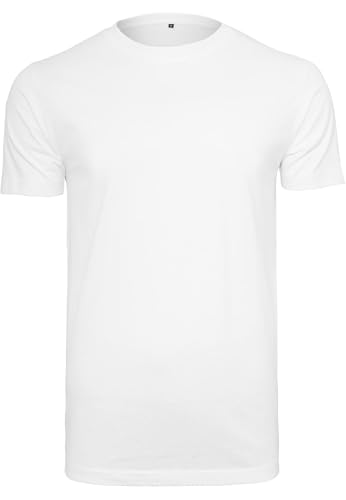 Build Your Brand Herren T-Shirt Round Neck, white, XS von Build Your Brand