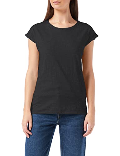 Build Your Brand Damen Ladies Extended Shoulder Tee T-Shirt, Charcoal, L EU von Build Your Brand