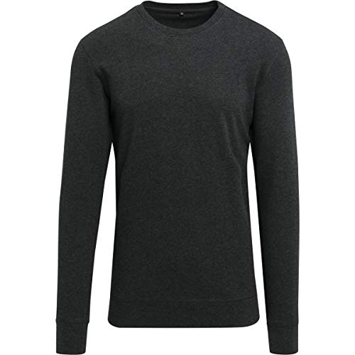 Build Your Brand Men's BY010-Light Crew Sweatshirt Sweater, Charcoal, S von Build Your Brand