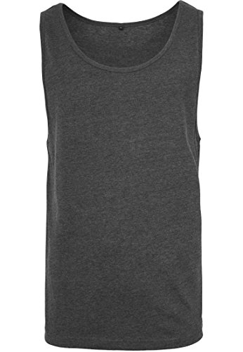 Build Your Brand Men's BY003-Jersey Big Tank T-Shirt, Charcoal, S von Build Your Brand