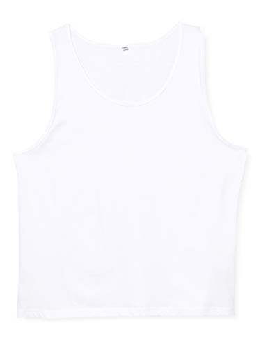 Build Your Brand Men's BY003-Jersey Big Tank T-Shirt, White, L von Build Your Brand