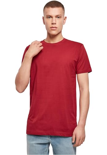 Build Your Brand Herren T-Shirt Round Neck, burgundy, L von Build Your Brand