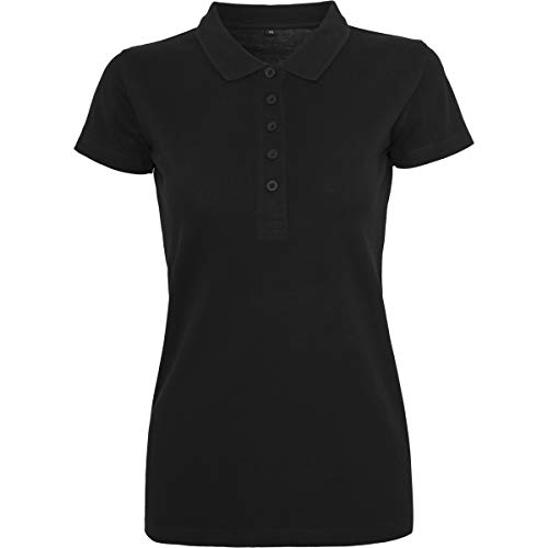 Build Your Brand Women's BY024-Ladies Polo T-Shirt, Black, x_l von Build Your Brand