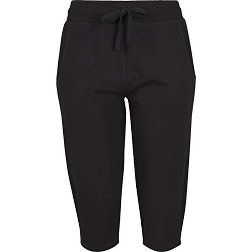 Build Your Brand Women's BY067-Ladies Terry 3/4 Jogging Pants Jogginghose, Black, M von Build Your Brand