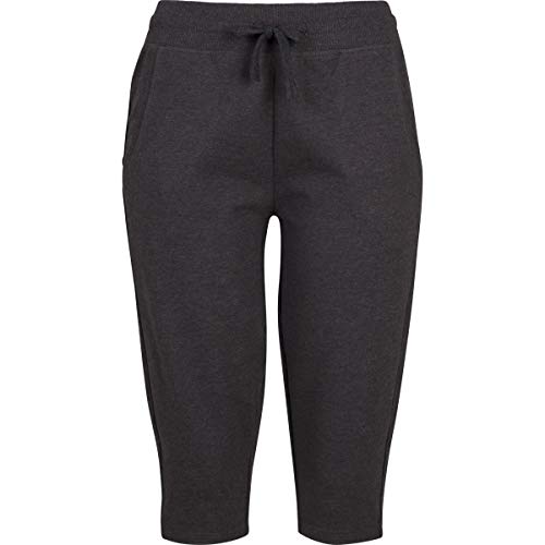 Build Your Brand Women's BY067-Ladies Terry 3/4 Jogging Pants Jogginghose, Charcoal, L von Build Your Brand