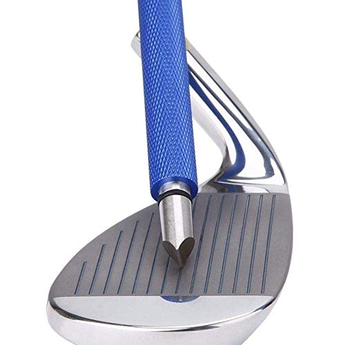Golf Club Groove Sharpener, Re-Grooving Tool und Reiniger für Keile und Eisen – generiert optimalen Backspin – geeignet für U & V-Grooves, blau von Bulex