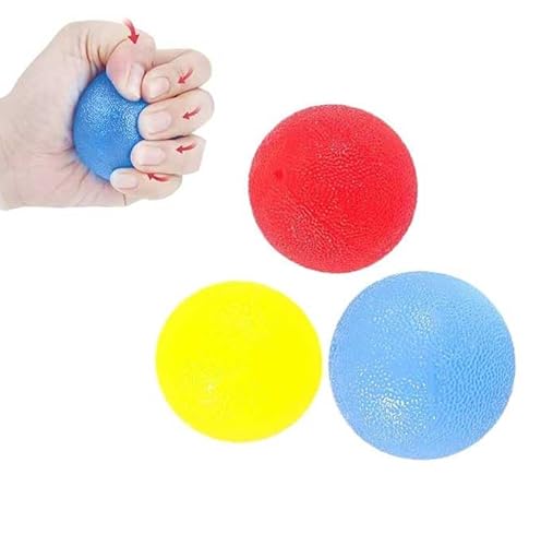 3Stück Handtrainer Ball Fingertrainer Klettern Ball Premium Silikon Hand Therapieball Stressball Bunte Quetschball mit Finger Training& Handgelenktraining&Arthrose-Training für Kinder und Erwachsene von Bull Tiger Prestige