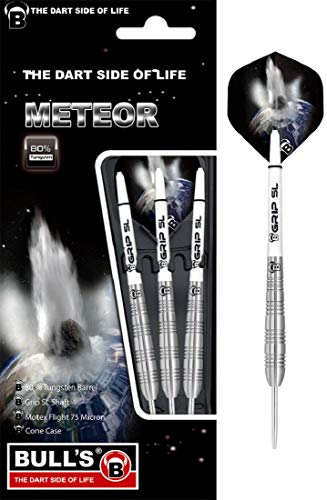 BULL'S Meteor Mt11 Steel Dart 27g, Silber/Weiß, von Bull's