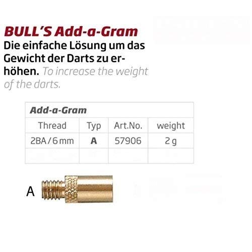 Bull´s Add-A-Gram 2BA Schraubgewichte Messing 3 Stück von Bull's