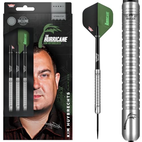 BULL'S Kim Huybrechts 80% Tungsten Steel Tip Darts - 22g Professional Darts Set Kim Huybrechts 80% Tungsten Steel Tip Darts von BULL'S