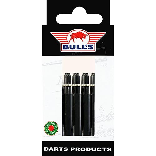BULL'S Entfesseln Sie Ihr Dart-Potential Nylon The Original Black Long Shafts | Extra Länge für verbesserte Leistung | 66mm von BULL'S