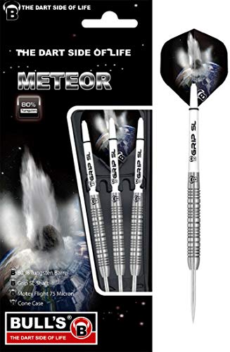 BULL'S Meteor Mt4 Steel Dart 22g, Silber/Weiß von Bull's