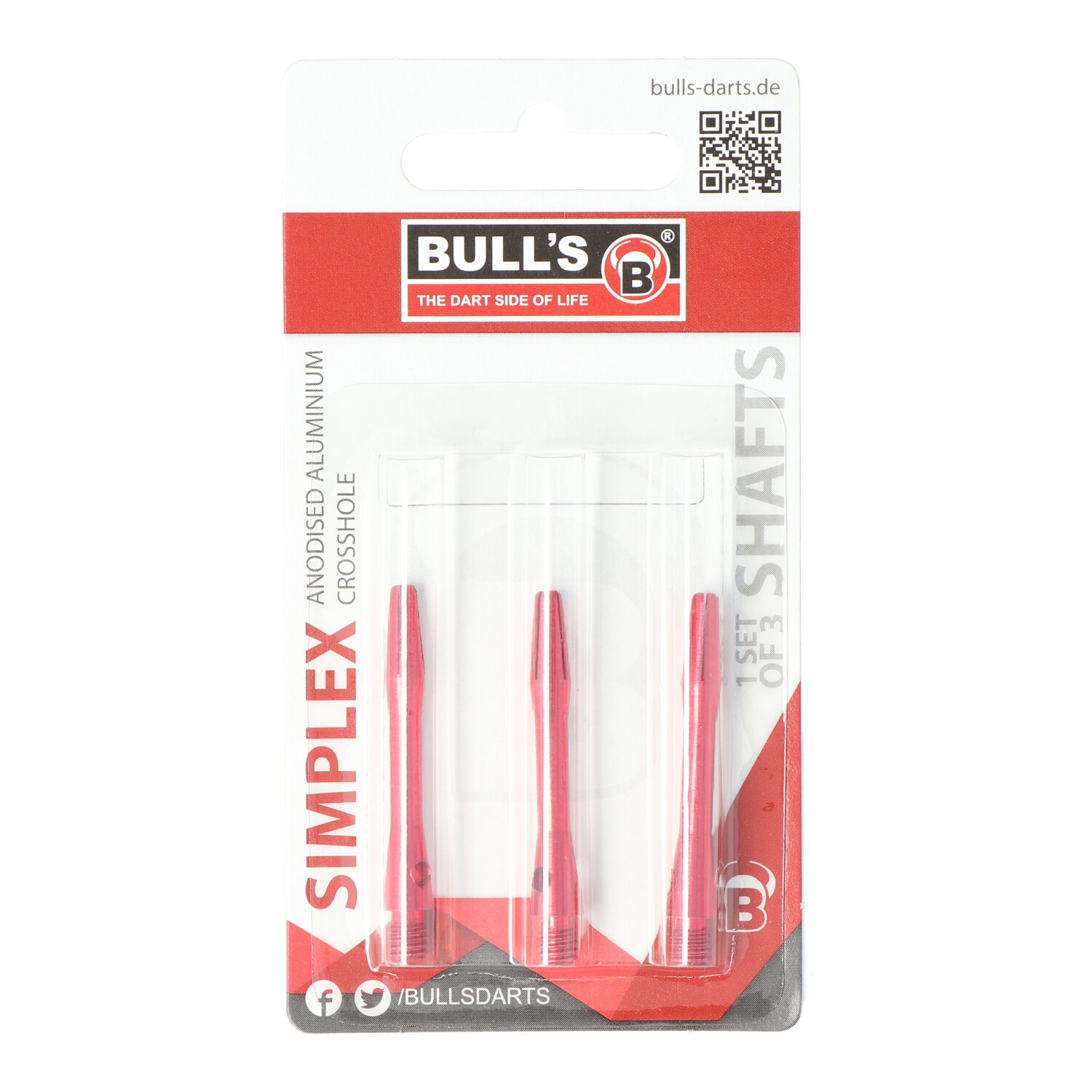 Bull's Simplex Aluminium Shaft, rot, short von Bulls Deutschland
