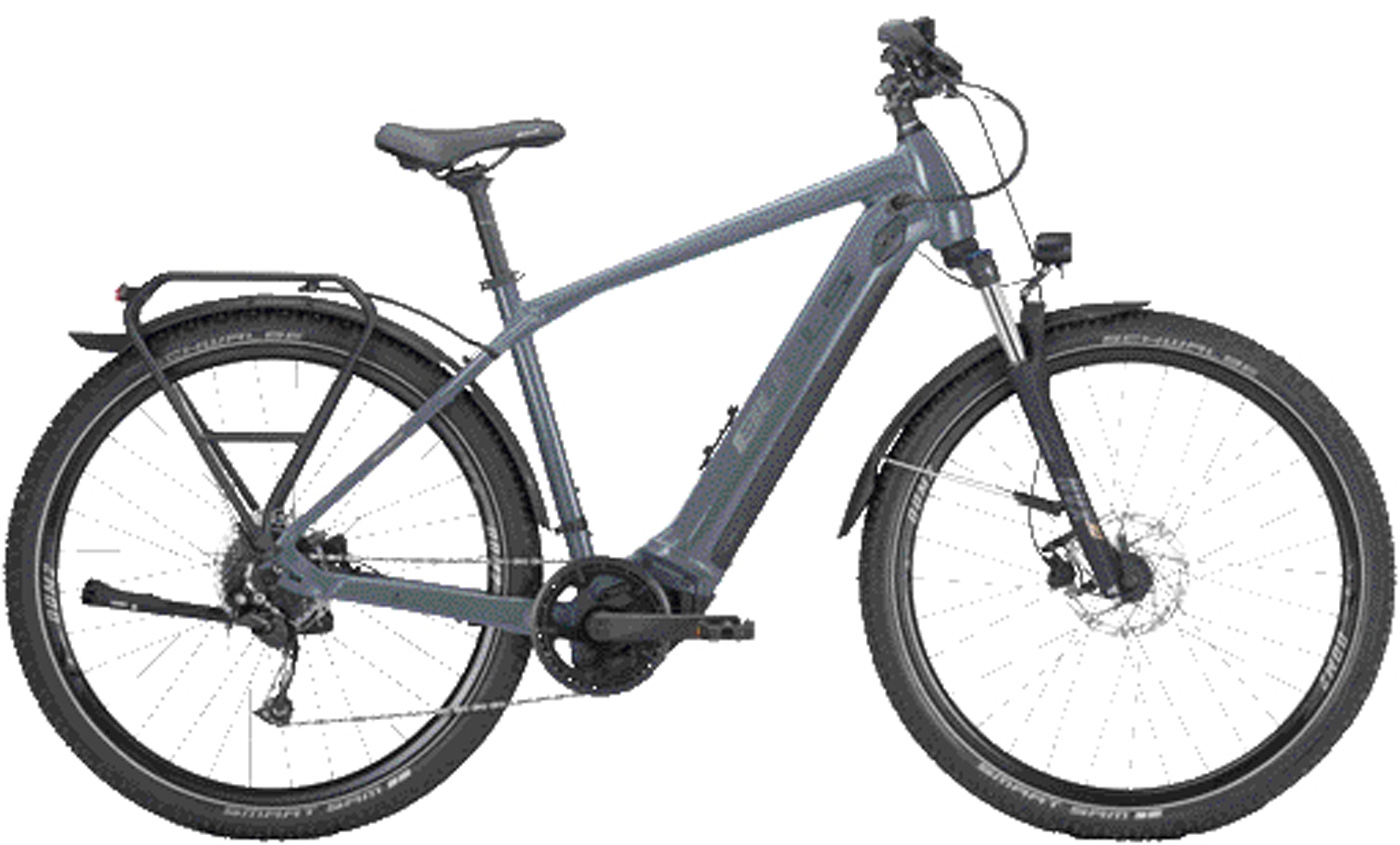 E-Bike  Bulls Cross Flyer Evo 2 Herren grau . 2023 (Rahmenhöhe Bulls 28": 60 cm | Körpergr. ab 190 cm / Akkukapazität: 625 Wh + 200€) von Bulls