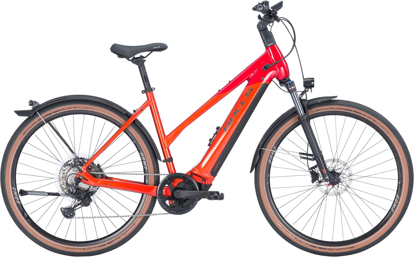 E-Bike  Bulls Cross Rider Evo 2 Trapez orange . 2023 (Rahmenhöhe Bulls 28": 45 cm | Körpergr. 150 - 160 cm / Akkukapazität: 625 Wh + 200€) von Bulls