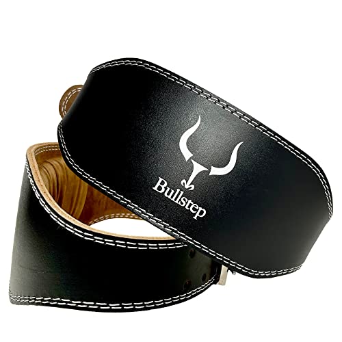 Bullstep Gewichthebergürtel Herren Und Damen, Lifting Belt 100% Rindsleder, Gym Gürtel Mit Schnalle Für Bodybuilding, Krafttraining, Gewichtheben, Powerlifting, Deadlift von Bullstep