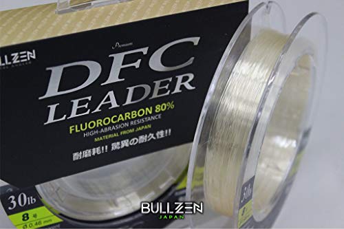 Bullzen DFC Leader 80% Fluorocarbon Raubfisch Vorfach (10lbs/0,25mm/4,9kg) von Bullzen
