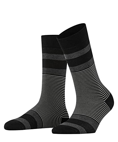Burlington Damen Socken Black Stripe W SO Baumwolle gemustert 1 Paar, Schwarz (Black 3000), 36-41 von Burlington