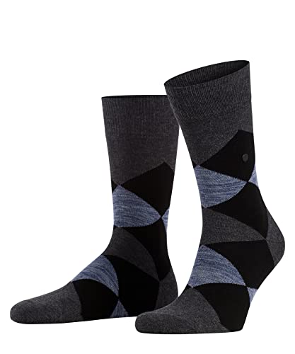 Burlington Herren Socken Black Clyde M SO Baumwolle gemustert 1 Paar, Grau (Light Grey Melange 3390), 40-46 von Burlington