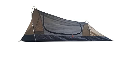 Bushmen Lodger Core Tent braun-Tunnelzelt mit Moskitonetz für Zwei Personen 250 cm extra lang von Bushmen
