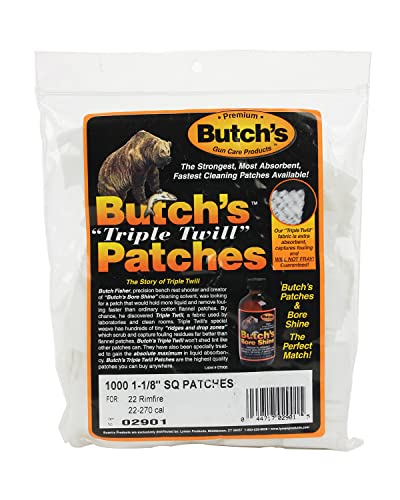 Butch's Unisex-Erwachsene Flicken 3,8 cm quadratisch – 22–270 Kal (1000 Stück), Mehrfarbig/Meereswellen (Ocean Tides), 1-1/8-Inch von Butch's