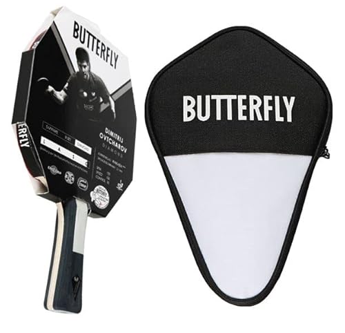 Butterfly Dimitrij Ovtcharov Diamond Tischtennisschläger + Aufbewahrungstasche Cell Case I | Tischtennisschlägerset | Vereinsspieler Profi Set von Butterfly