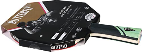 Butterfly Dimitrij Ovtcharov Gold Tischtennisschläger | Neue Eva-Technologie | ITTF zertifizierter Addoy Belag mit 1,5 mm Schwamm | erfahrene Spieler, x von Butterfly