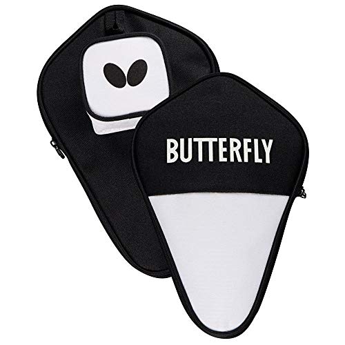 Butterfly Tischtennishülle schwarz/weiß Cell CASE I | Aufbewahrungstasche für einen Tischtennisschläger und Vier Tischtennisbälle | Geeignet für jedes Alter von Anfänger, Fortgeschrittene und Profis von Butterfly
