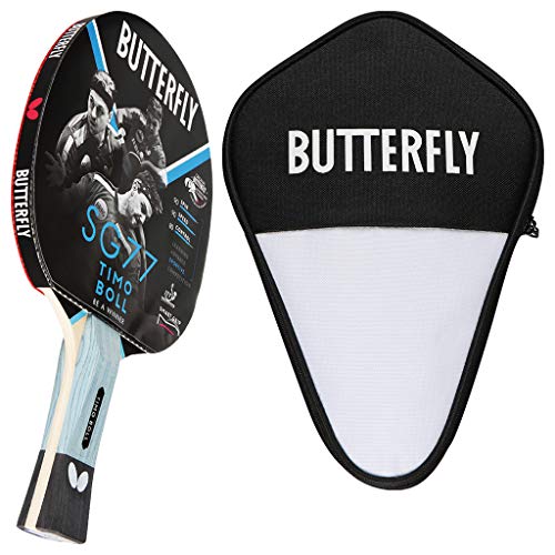 Butterfly® Timo Boll SG77 Tischtennisschläger | Tischtennis Racket Bat Hobby & Training | routinierte & taktisch geübte Spieler | ITTF zertifizierter Pan Asia Belag | konkave Griffform mit smart.Grip von Butterfly