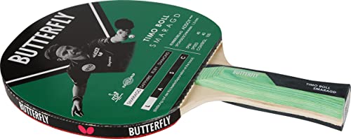 Butterfly 85018 Timo Boll Smaragd Tischtennisschläger, Schwarz/Grün, Standard von Butterfly