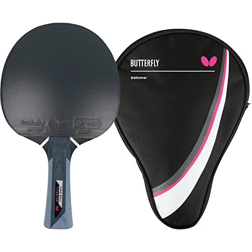 Butterfly Timo Boll Titanium Tischtennisschläger + Tischtennishülle Drive Case I | Tischtennisschlägerset | Tischtennis Profi Set von Butterfly