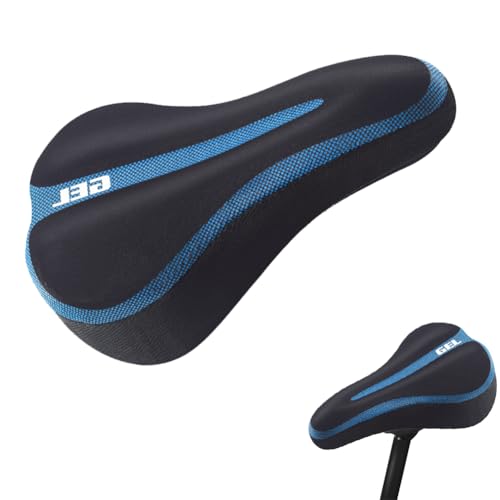 Hohl Ergonomisch Fahrradsitzbezug,Fahrradsattelbezug,Sattelbezug Fahrrad,Fahrrad Gel Sitzbezug,Rennrad-Sattelkissen,für Meisten Fahrräder wie Rennrad,Mountainbike und Trekkingrad,17 x 29,5 cm,Blau von Butyeak