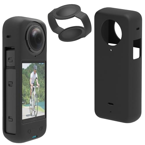 Buziba Silikon-Schutzhülle mit Objektivdeckel für Insta360 X4 Panorama-Action-Kamera-Schutzhüllen, Zubehör von Buziba