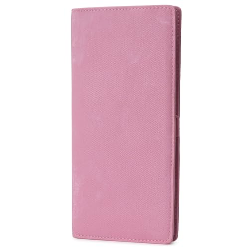 Bveyzi Ultra Slim Thin Leather RFID Blocking Credit Card Holder Bifold Clutch Wallets for Women, Pink, s von Bveyzi